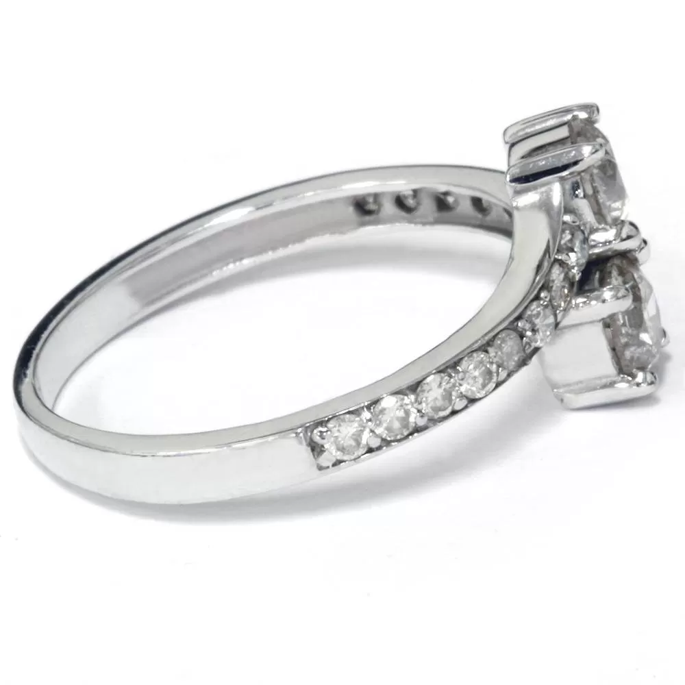 1 3/4 Ct 2-Stone Forever Us Lab Grown Diamond Engagement Ring 14K White Gold