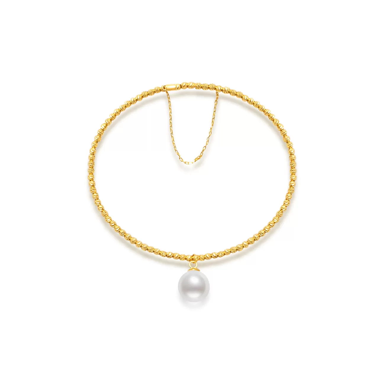 18K Solid Gold Freshwater Pearl Bracelet KB00015