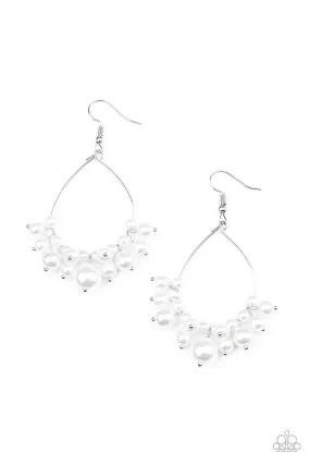 5th Avenue Appeal White Pearl Earrings - Paparazzi Accessories