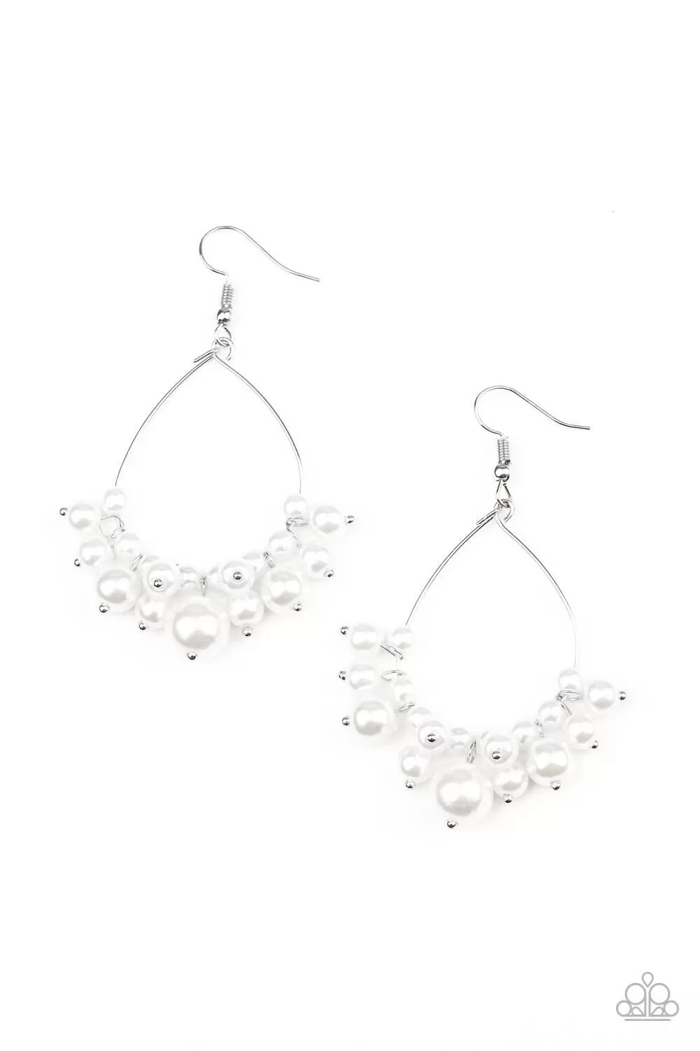 5th Avenue Appeal White Pearl Earrings - Paparazzi Accessories