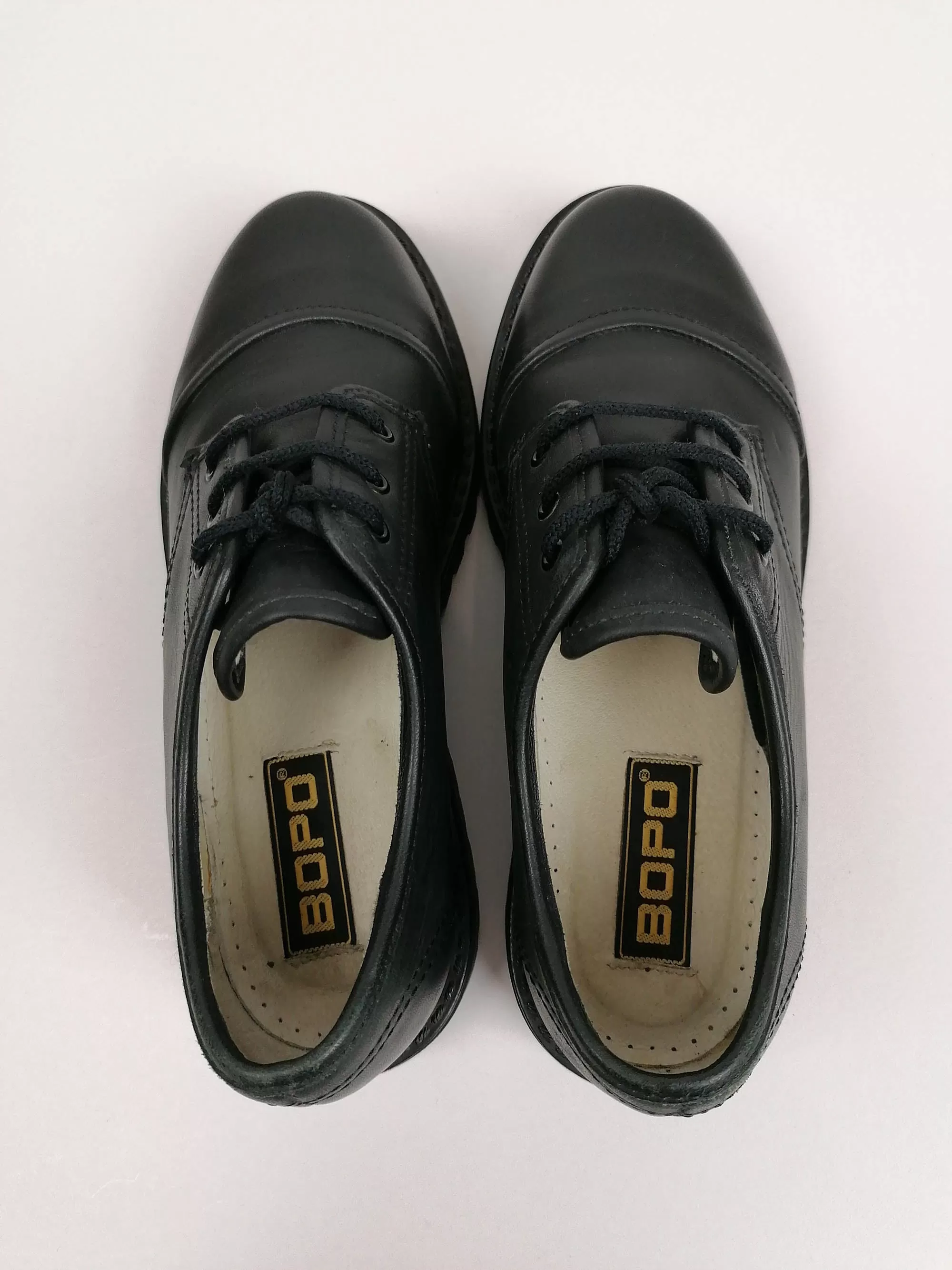 90's MONTANA BOPO Balck Leather Oxfords -Size EU 37