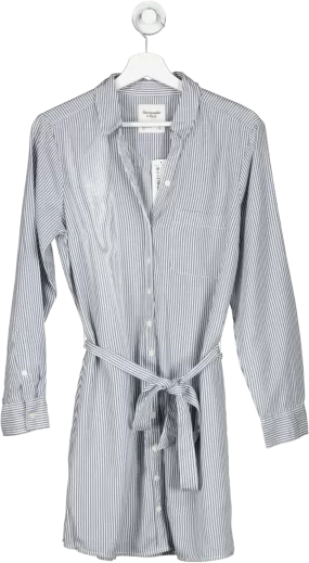 Abercrombie & Fitch White Belted Shirt Dress UK L