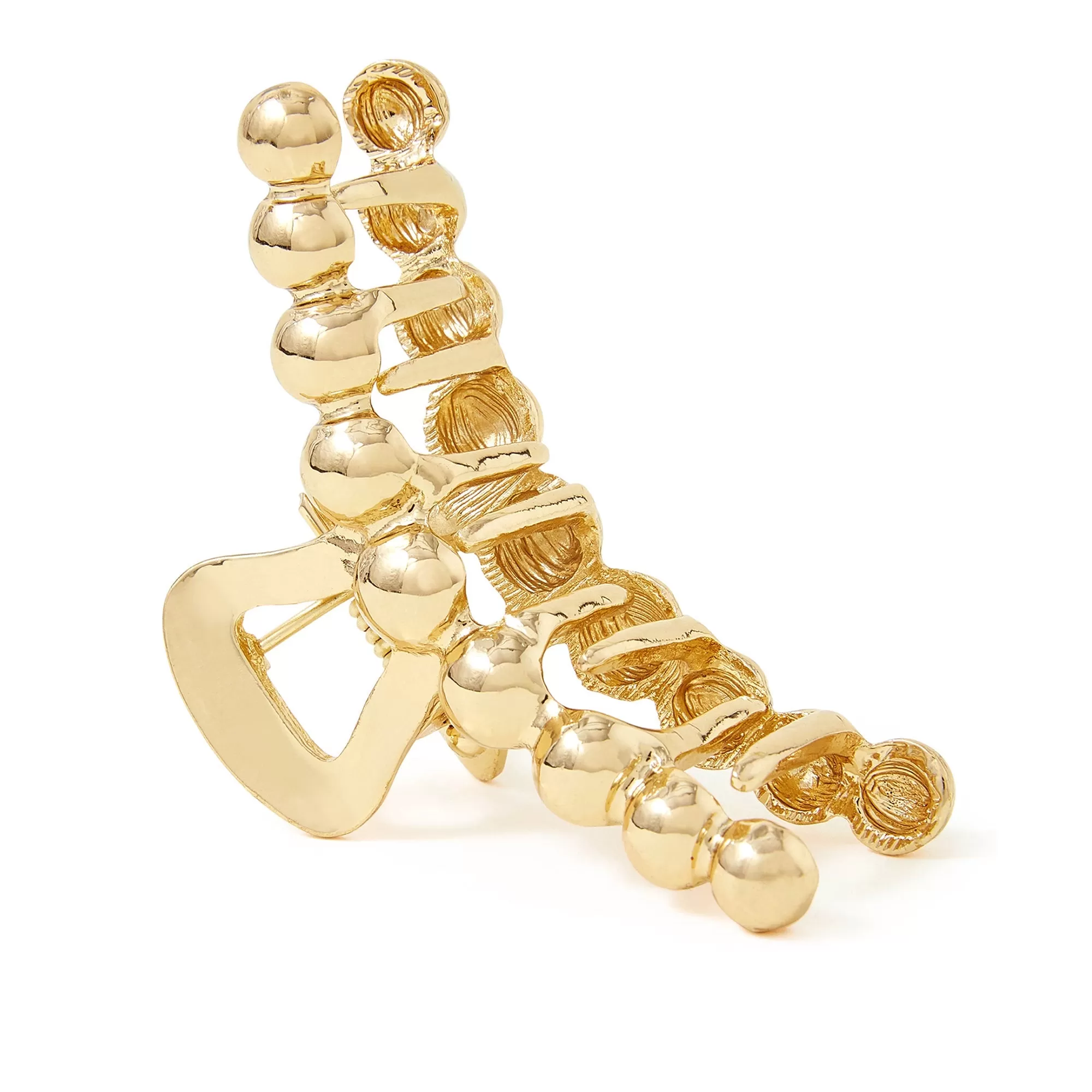 Accessorize London Gold Metal Ball Claw Clip