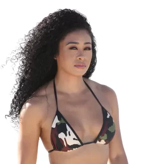 Adjustable Basic Camo Triangle Bikini Top