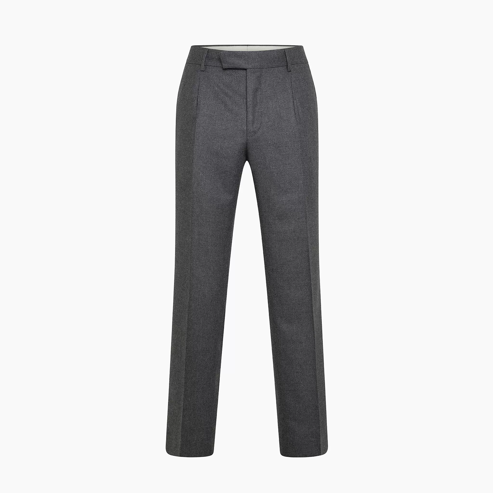 Adone Pleated Chino in Twill Wool Flannel