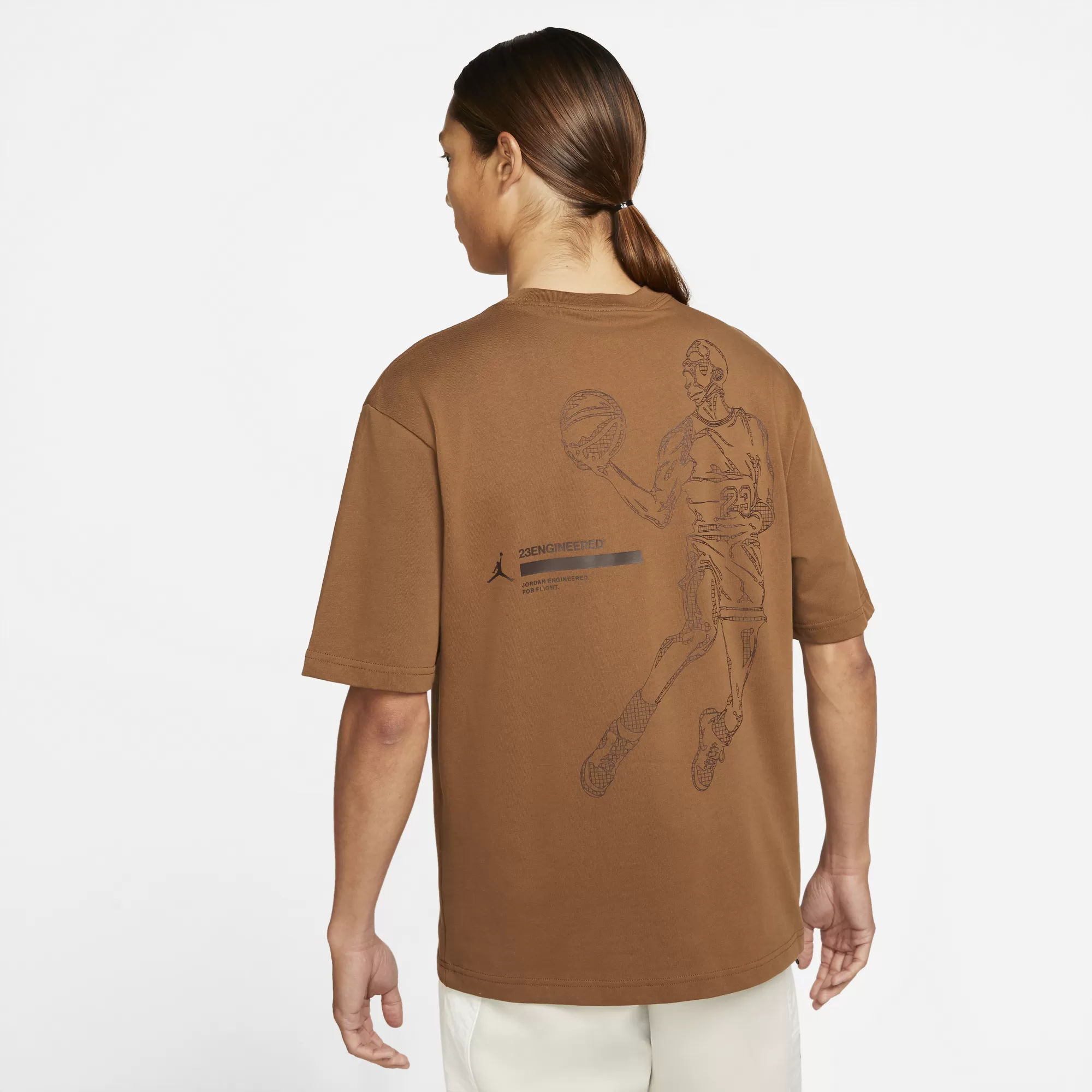 Air Jordan Mens 23 Engineered T-Shirt 'Pecan/Brown''