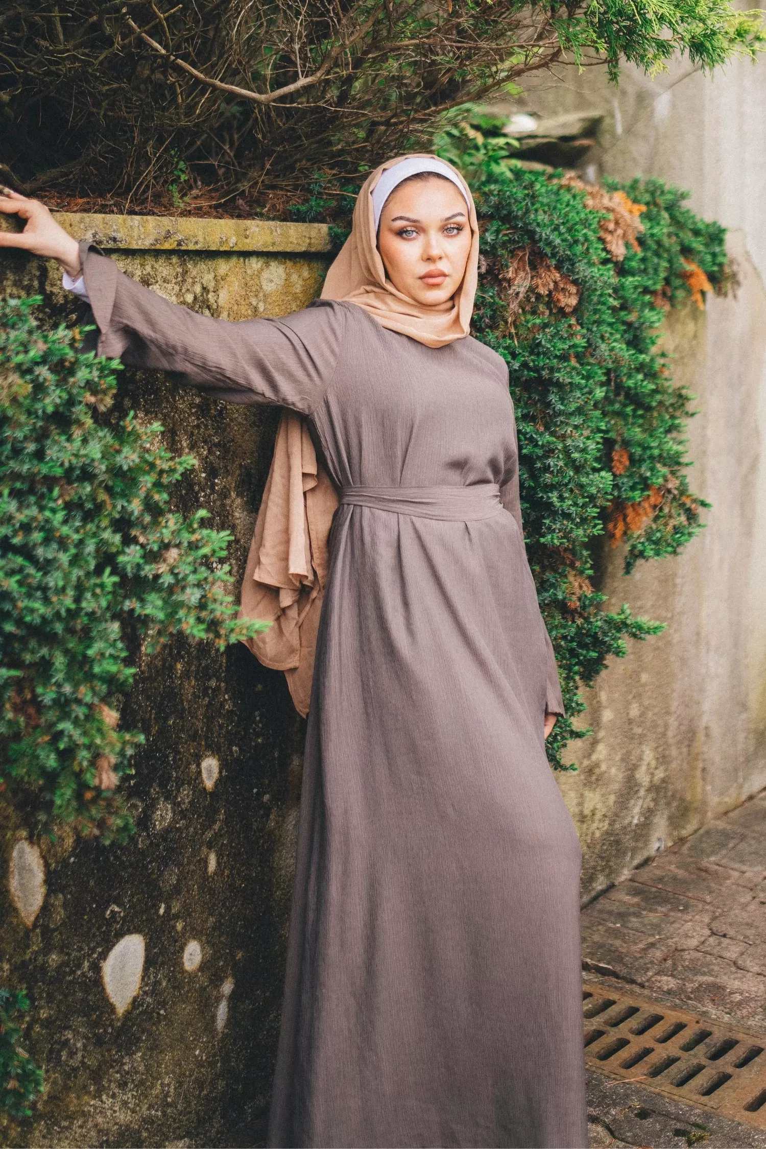 Amara Textured Maxi Dress- Espresso