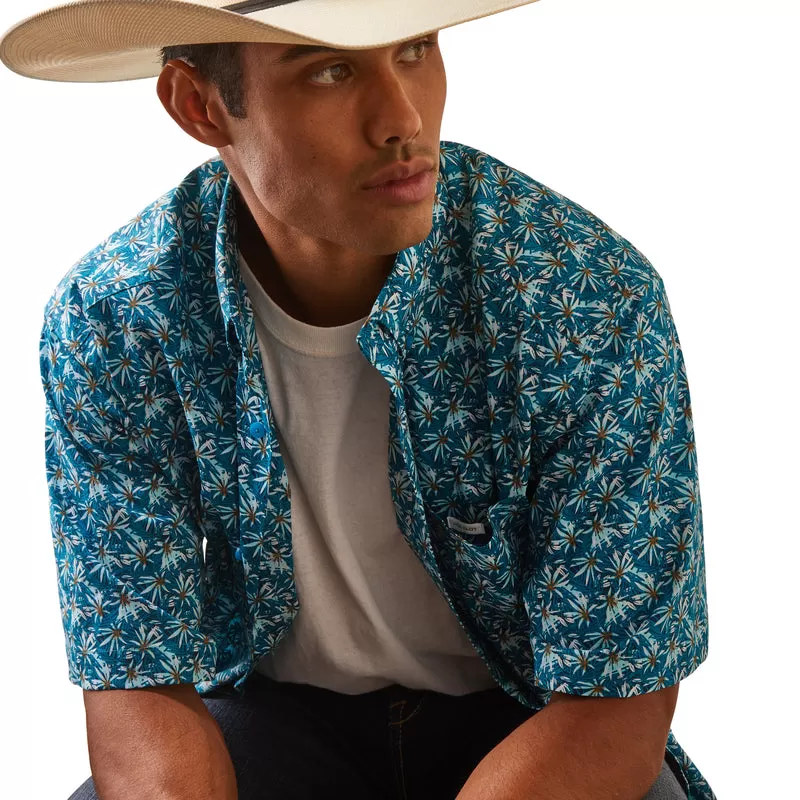 'Ariat' Men's Kavir Classic Fit Button Down - Blue