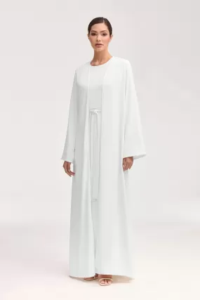 Asalah Open Abaya - White