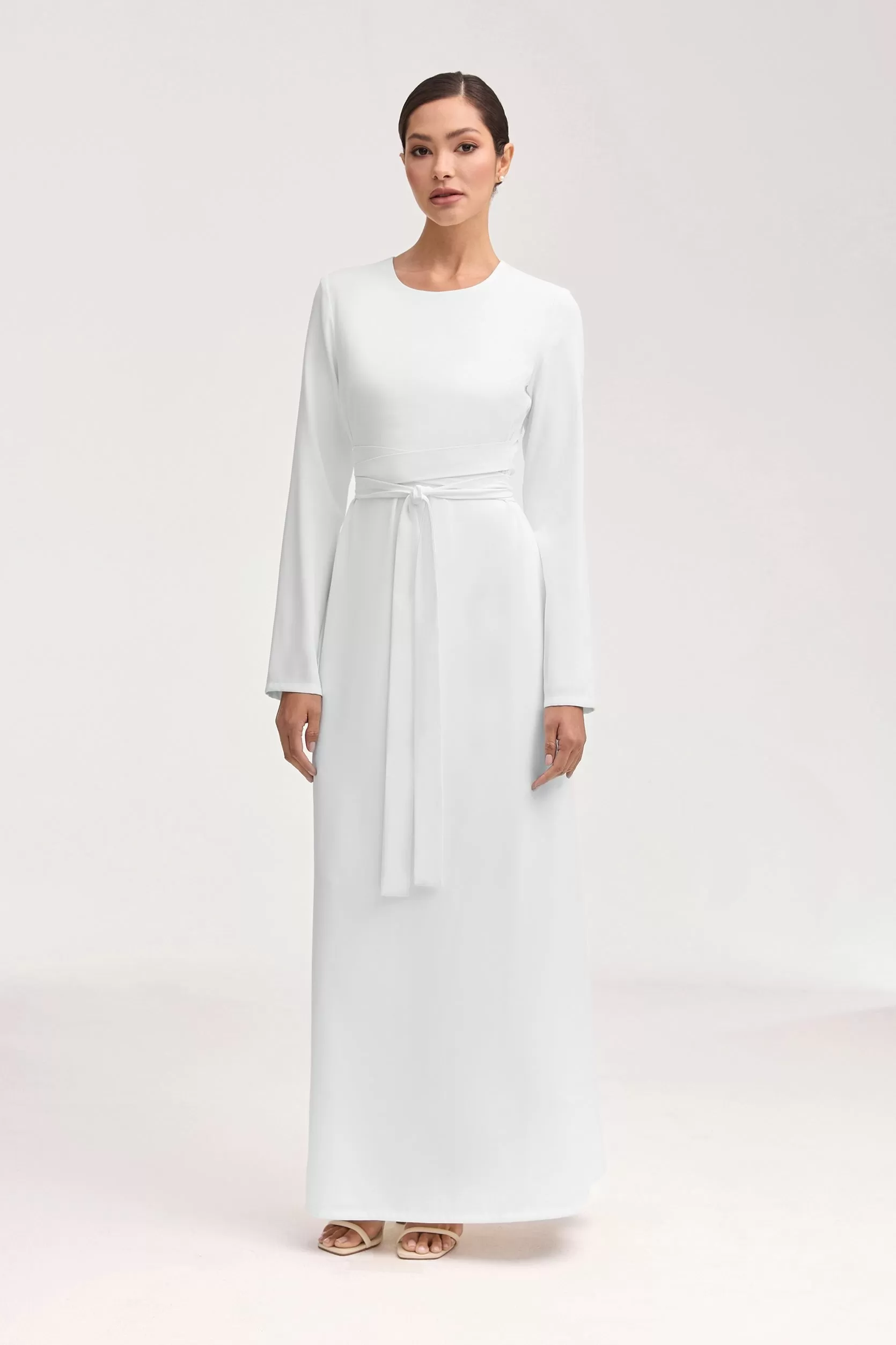 Asalah Open Abaya - White