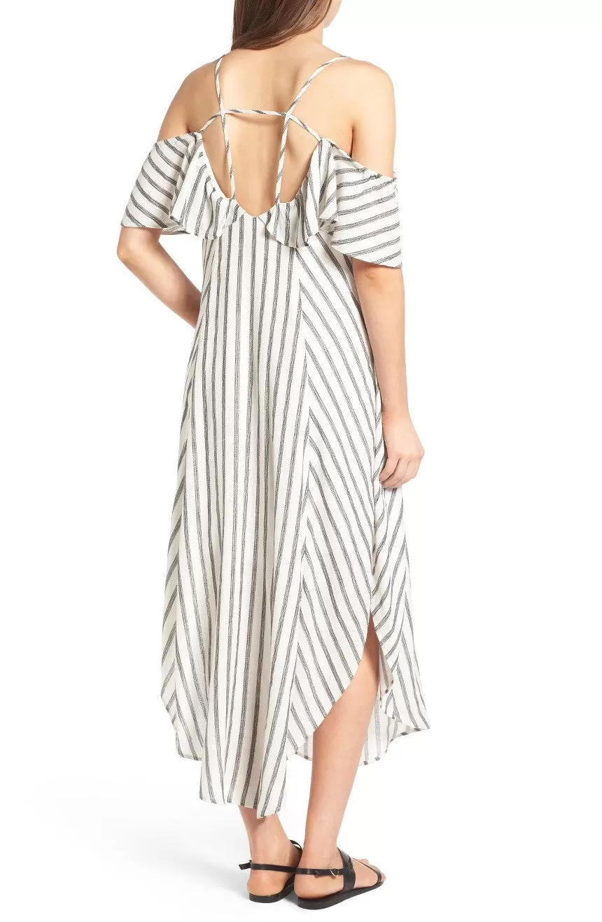 ASTR Lorena Dress White-Black Stripe