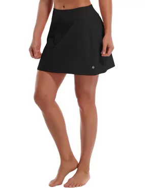 Athletic Tennis Golf Skort with Pocket Shorts black