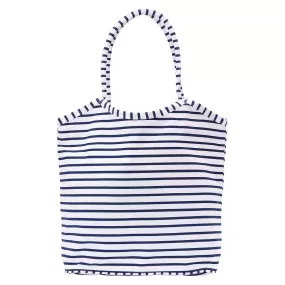 Bateau Stripe Navy Bucket Bag