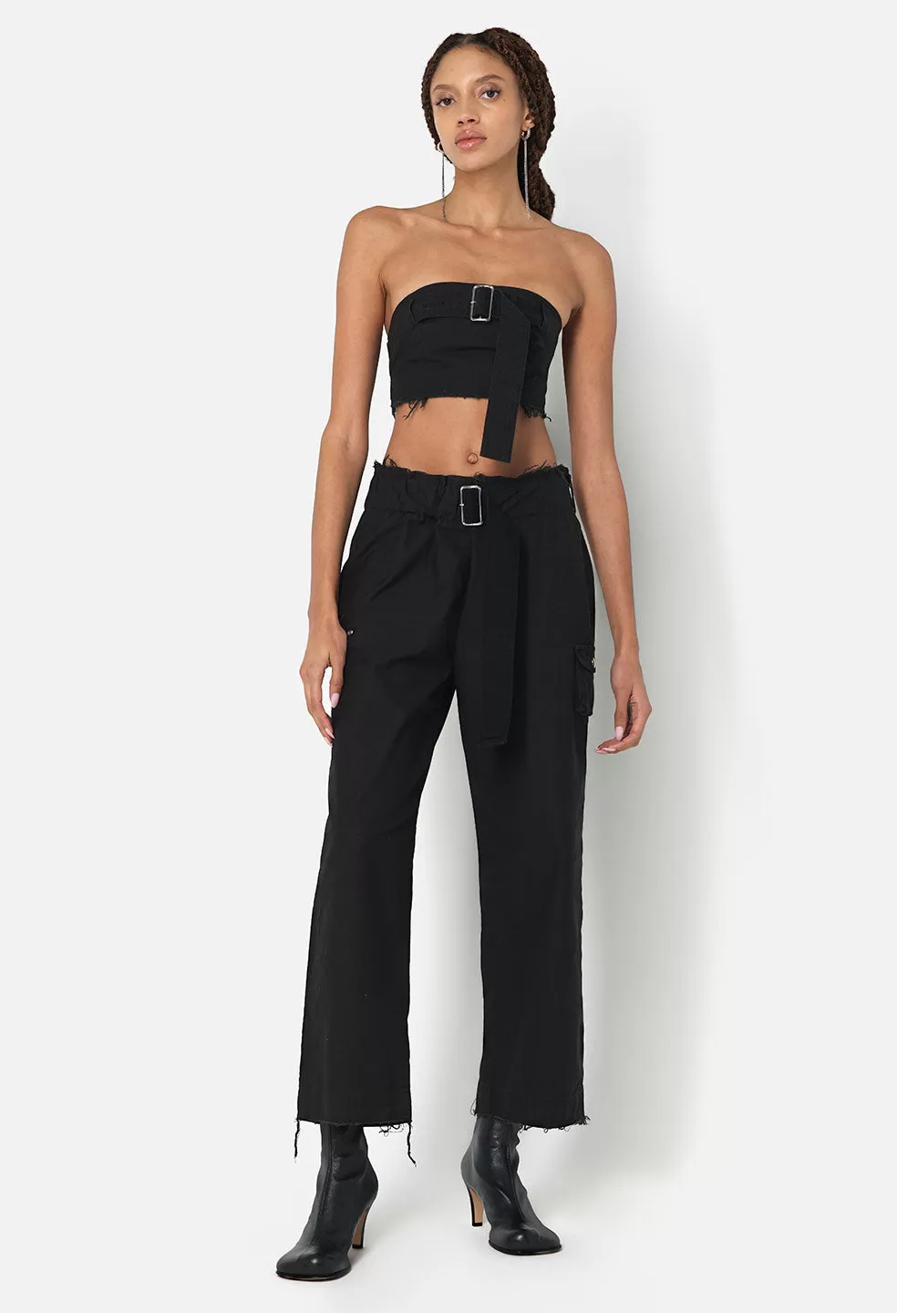 Belted Tube Top / Black