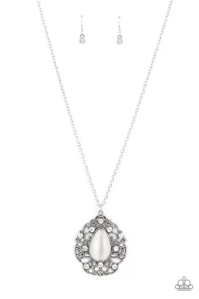 Bewitched Beam - White Necklace