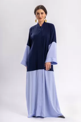 Blue Plain Open Abaya