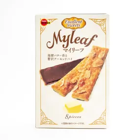 Bourbon Myleaf Flaky Butter Chocolate Coating Pastry Snack (8pcs)