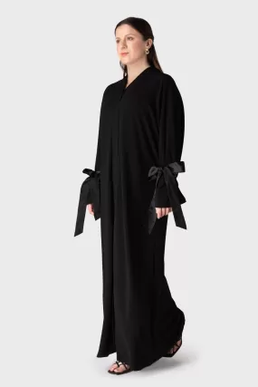 Bow Cuffed Sleeve Abaya