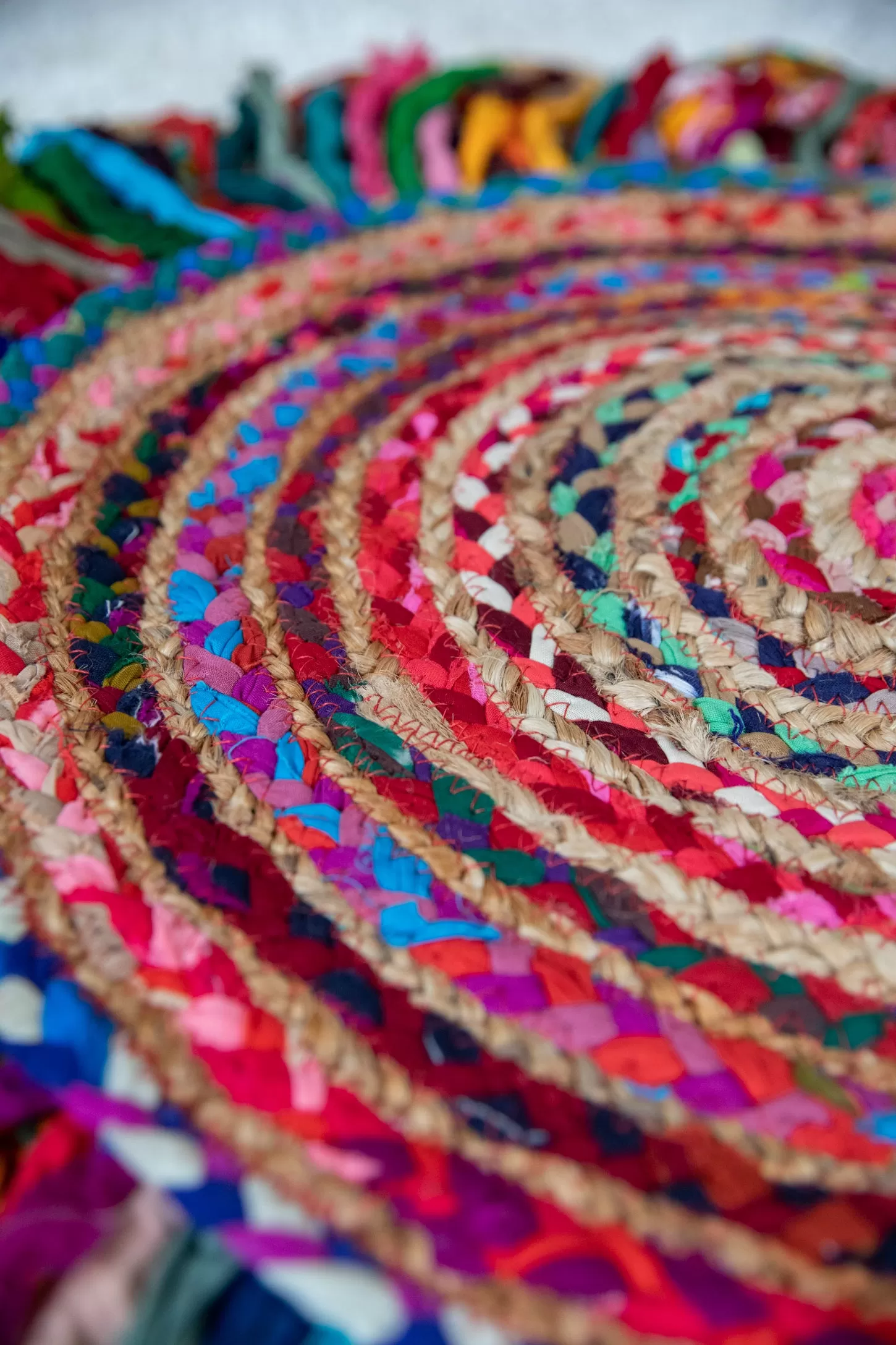 Braided Jute Rag Rug