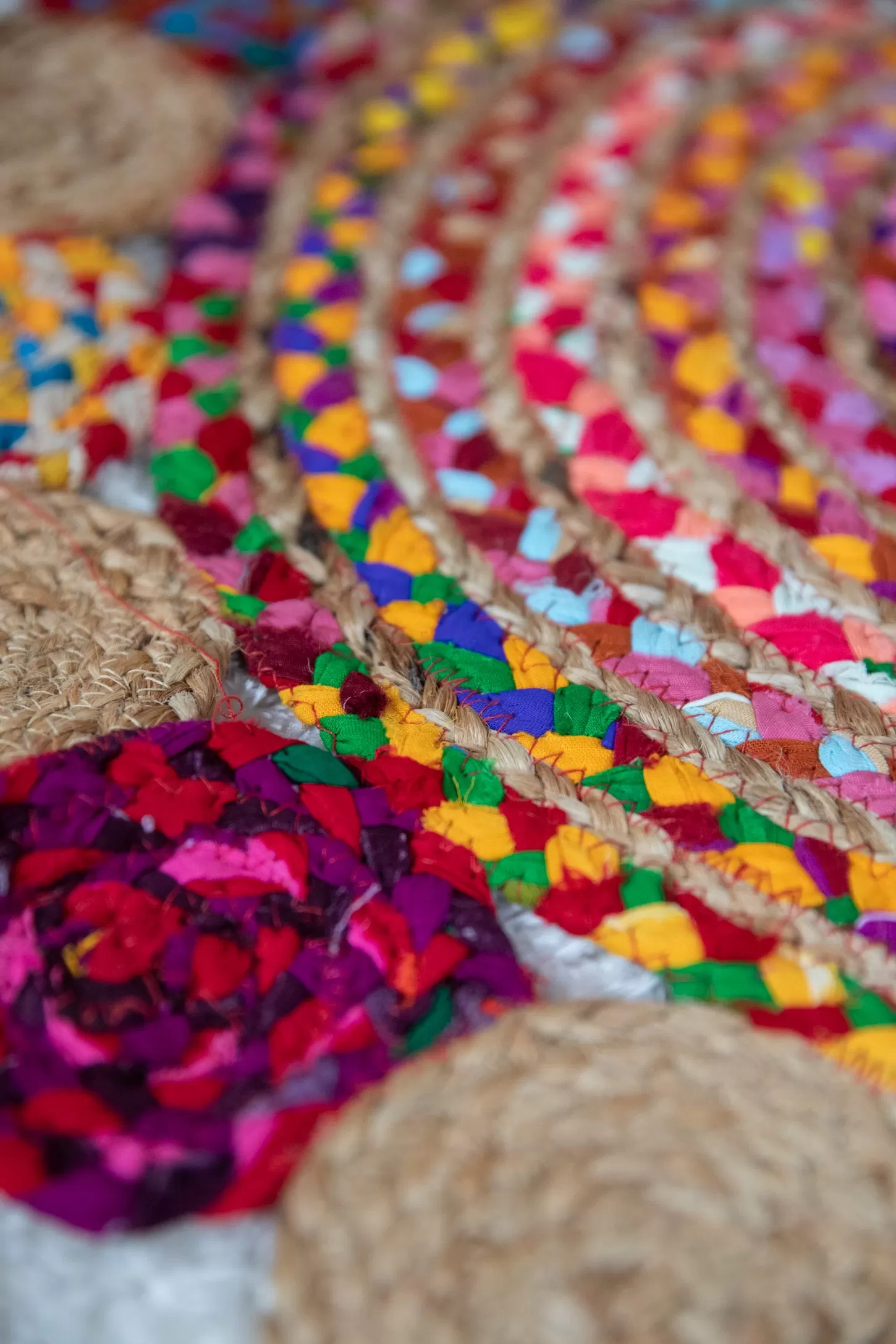 Braided Jute Rag Rug