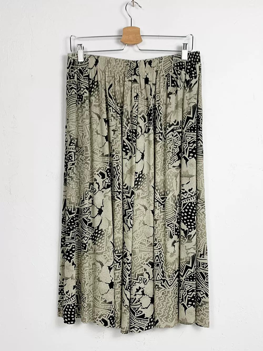 CC Black and Tan Abstract Print Skirt