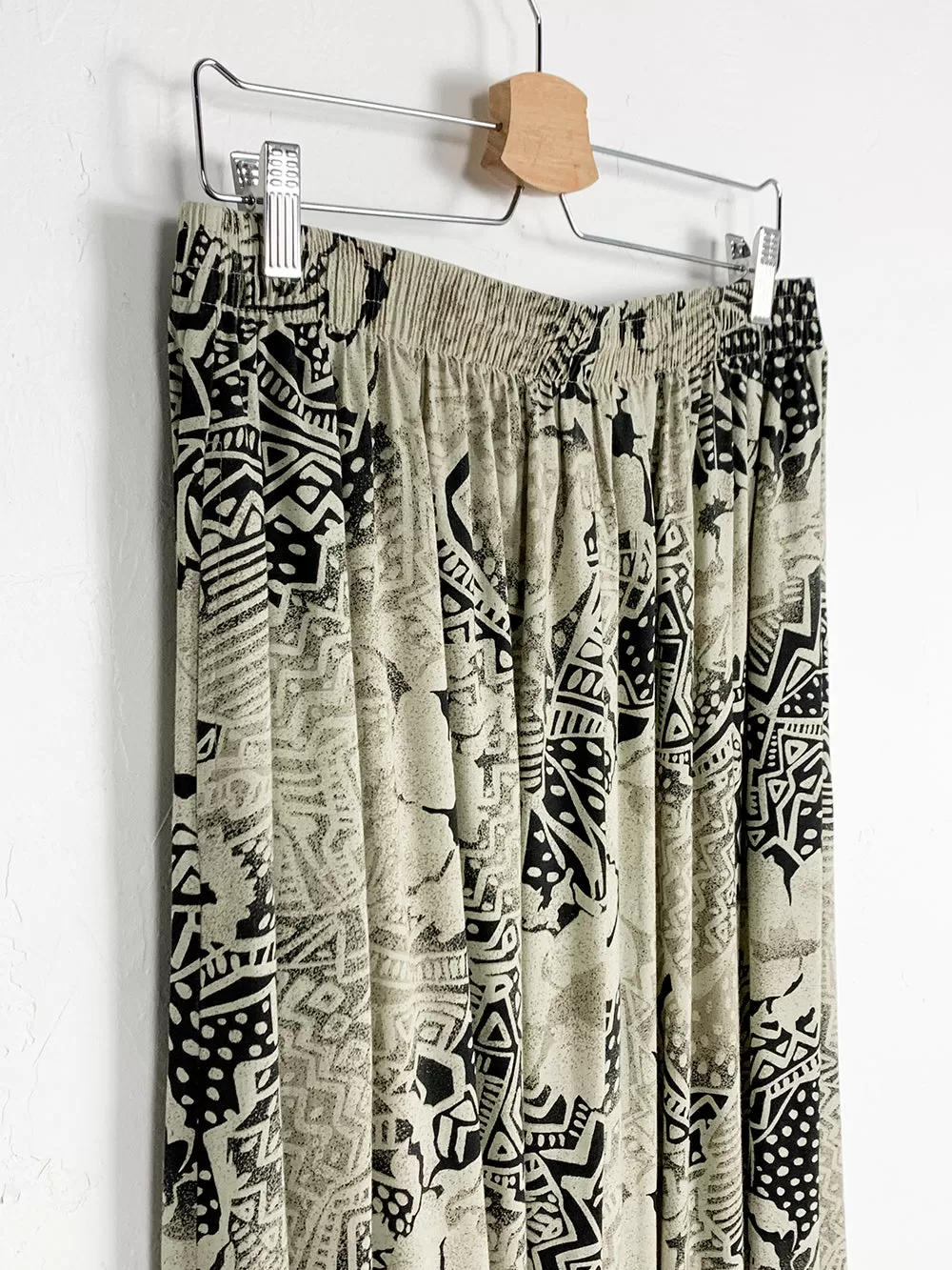 CC Black and Tan Abstract Print Skirt