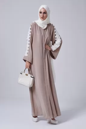 Chichek Abaya Beige