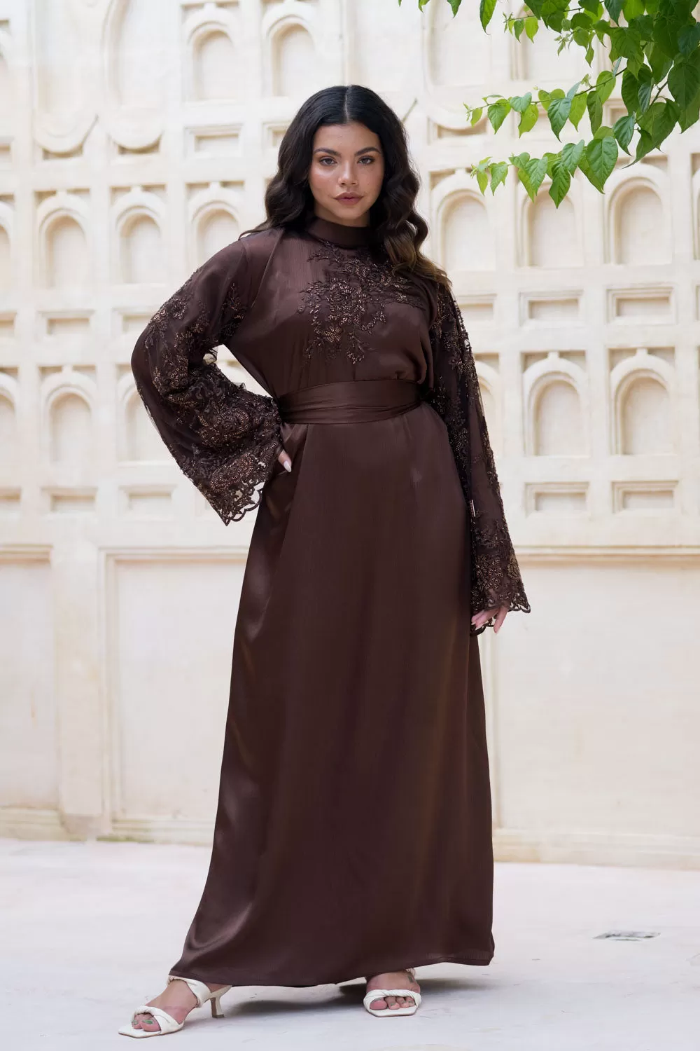 Cinnamon Blooms abaya