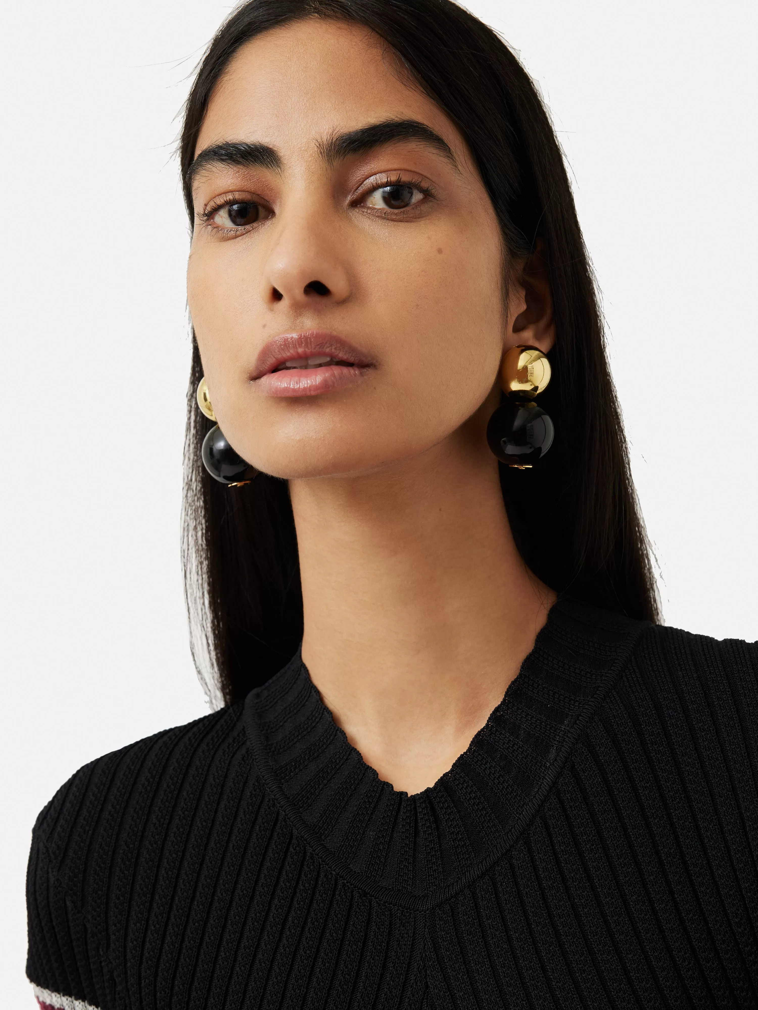 Collagerie Ball Drop Earrings | Gold