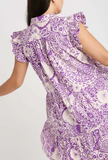 Curvy Purple Paisley Dress