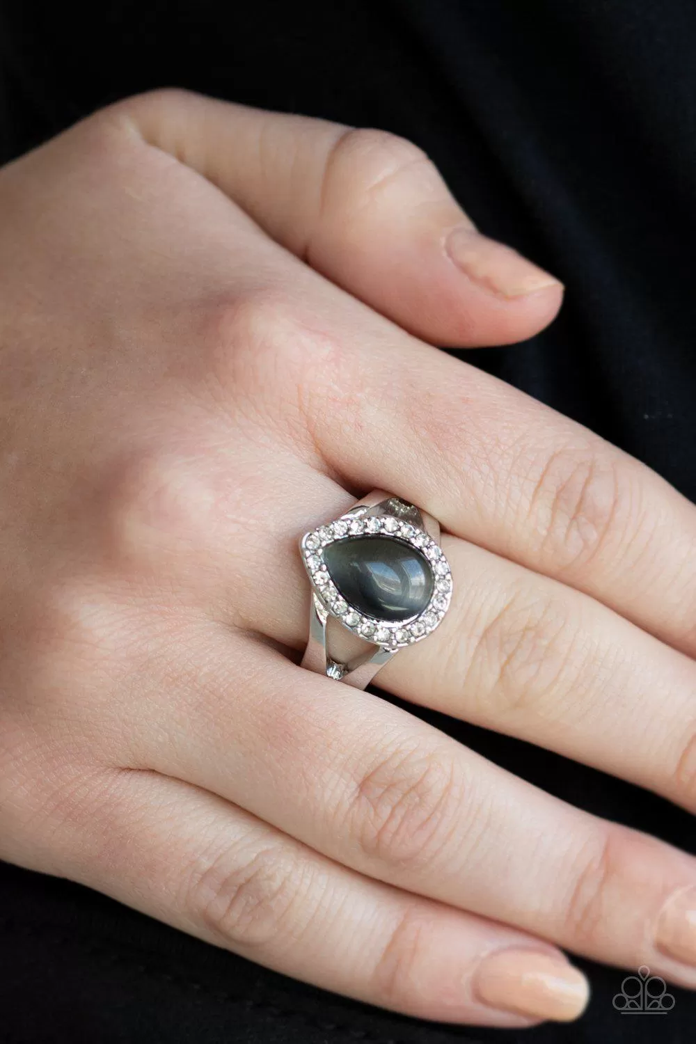 Debutante Dream Silver Moonstone Ring - Paparazzi Accessories