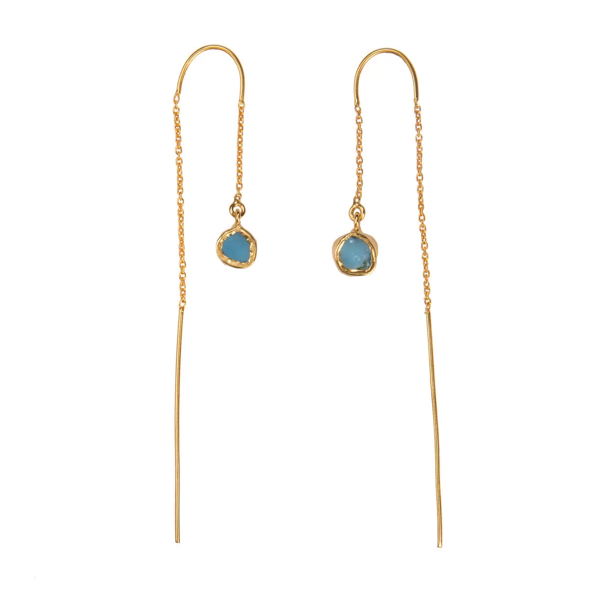 Drop Of Blue Topaz Earrings