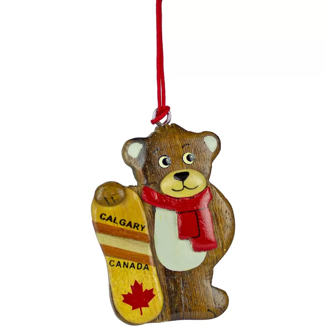 Eagle Ridge Trading Snowboard Bear Ornament