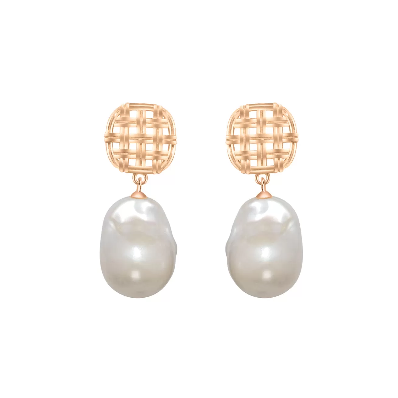 Elegant Baroque Pearl Earrings WE00431