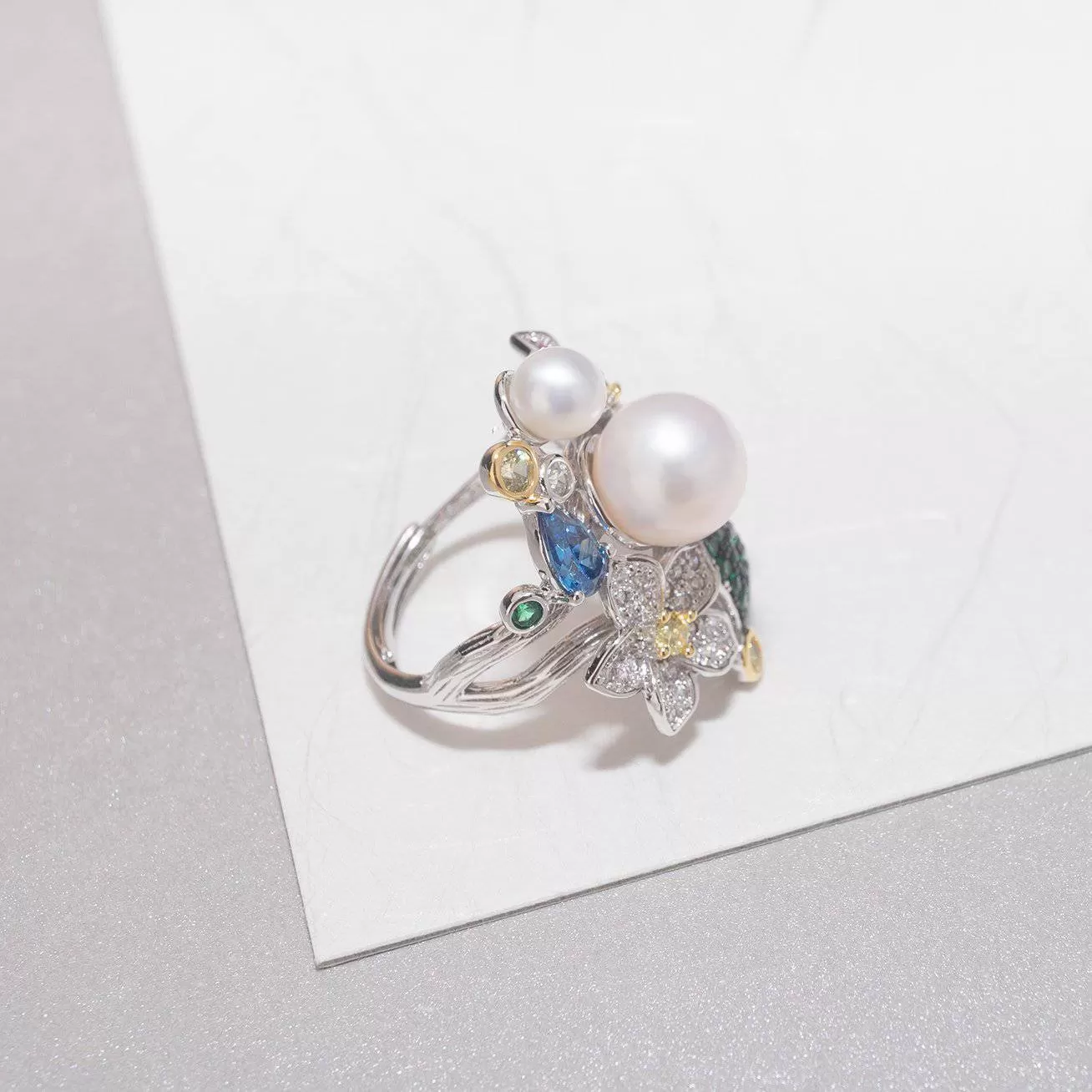 Elegant Freshwater Pearl Ring WR00081 | GARDENS