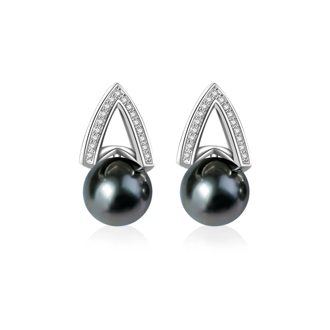 Elegant Tahitian Pearl Earrings WE00039