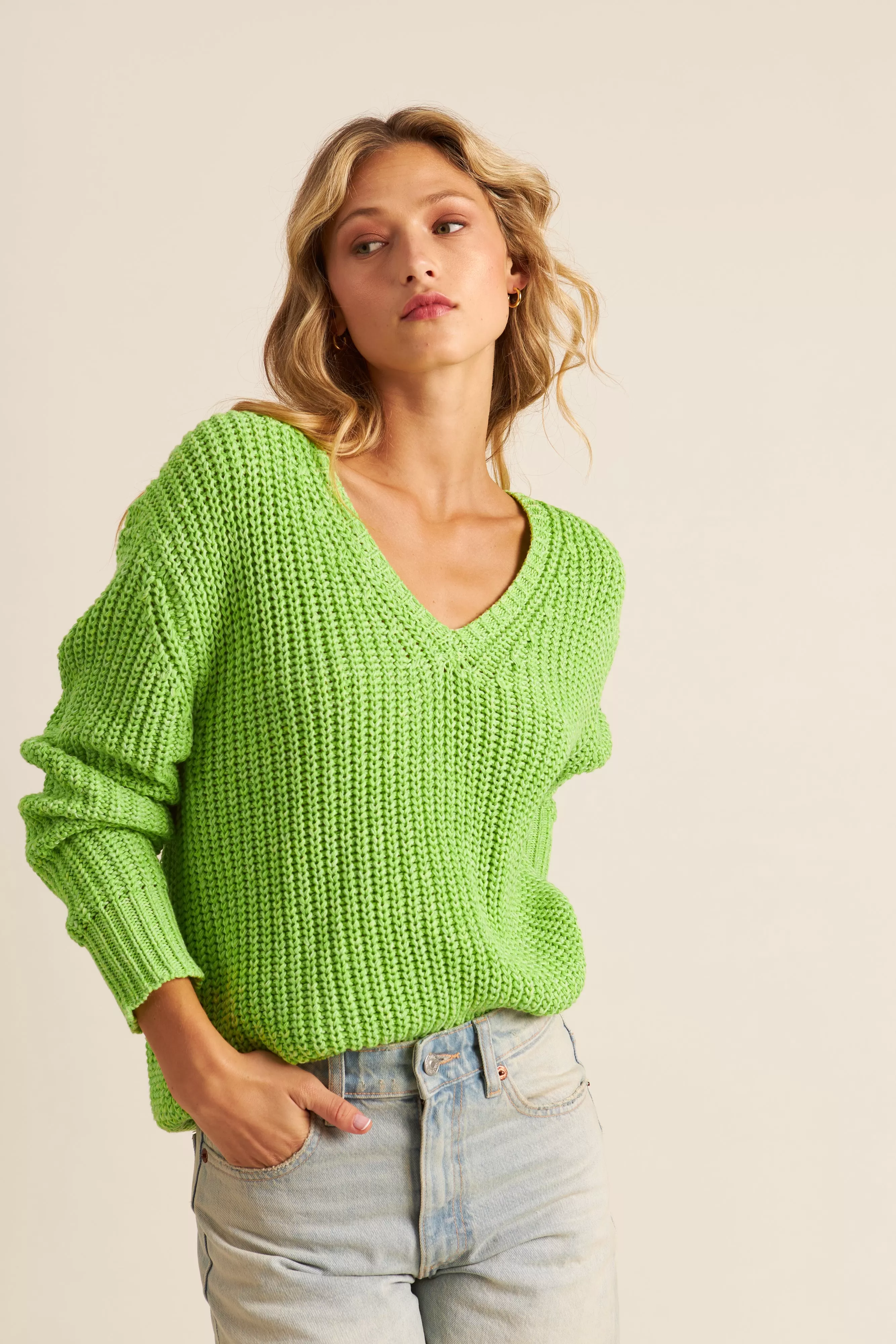 ELLIOTT SWEATER (KEY LIME) - JOHN JENN