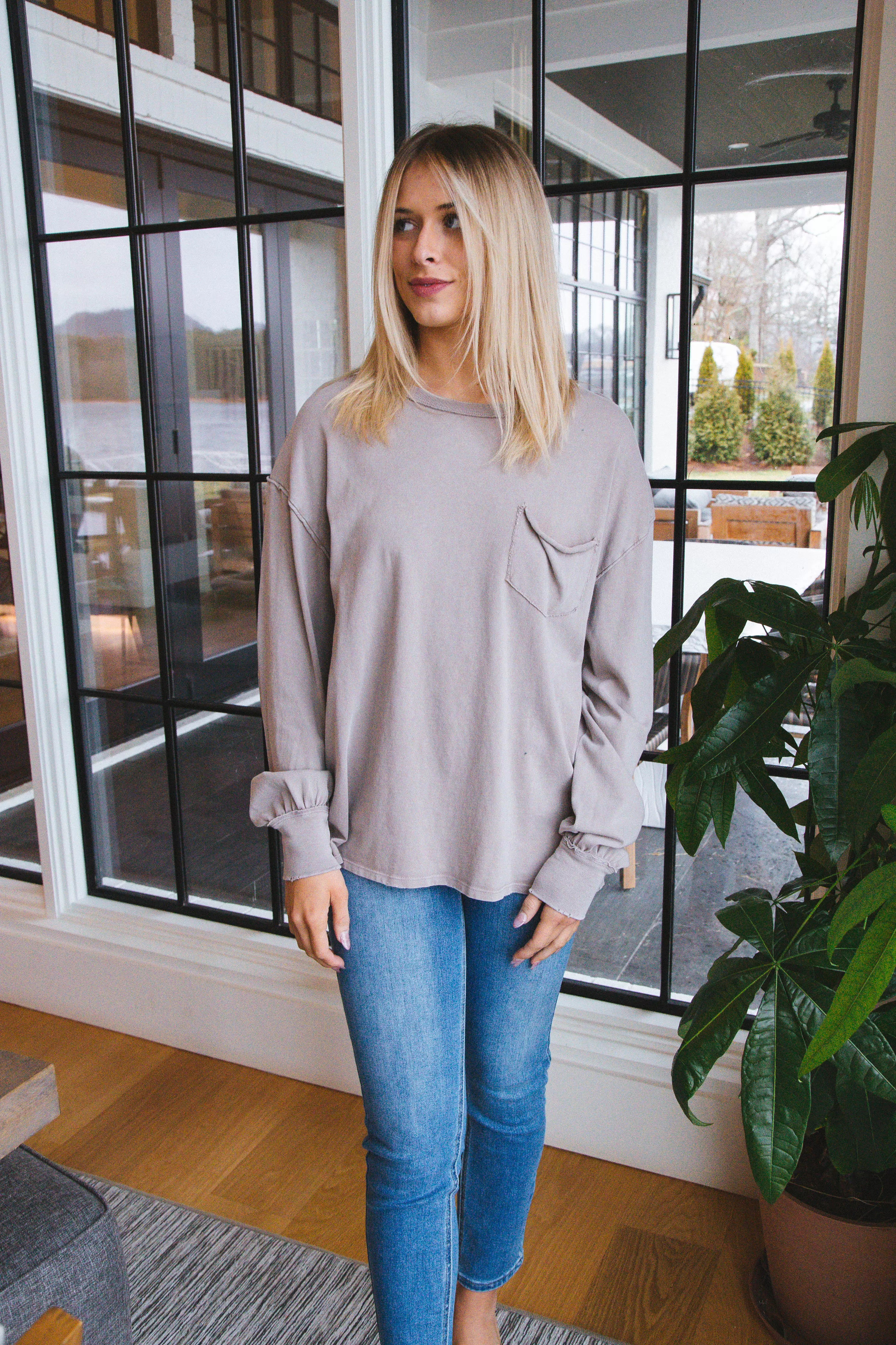 Fade Into You Long Sleeve Tee, Etherea | Free People