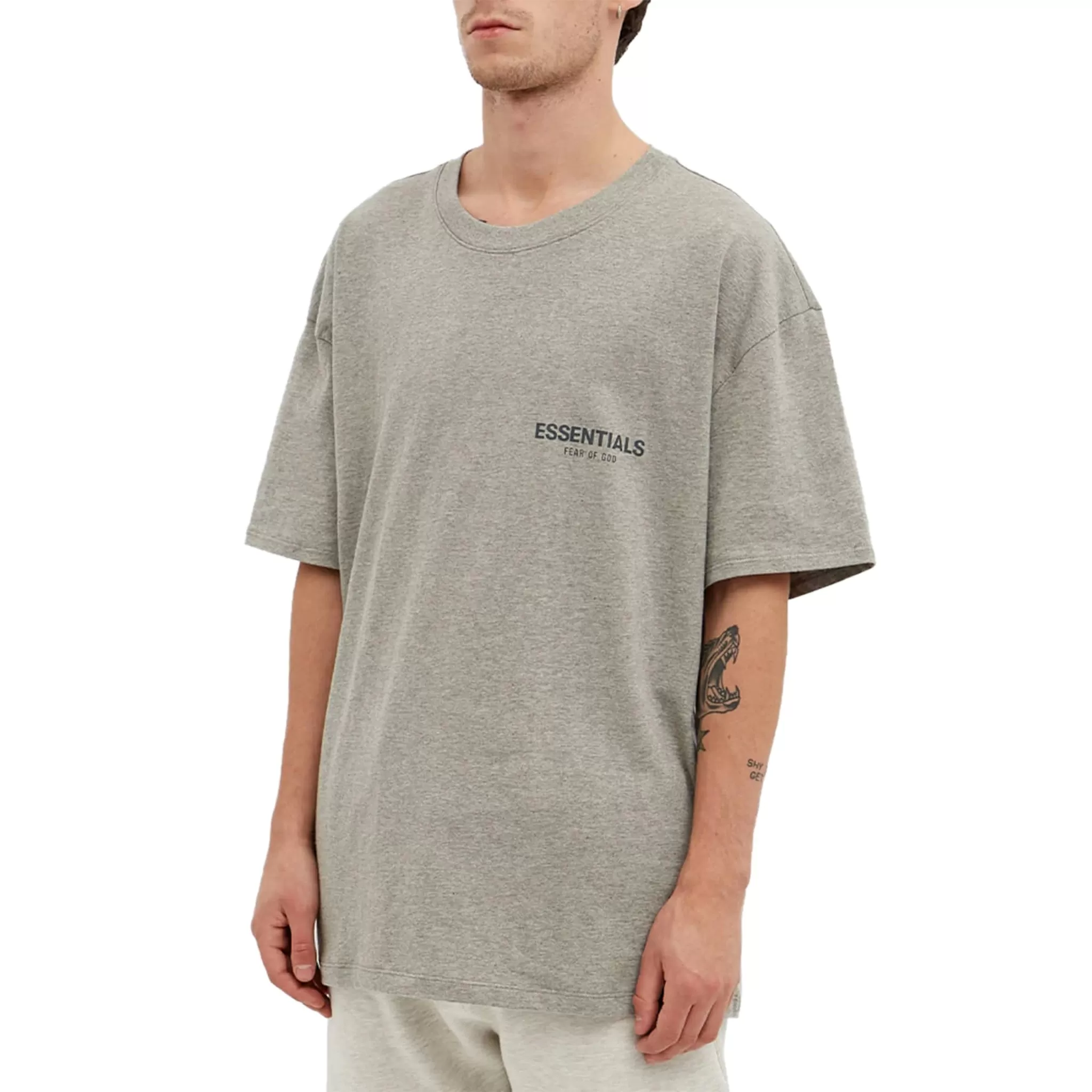 Fear Of God Essentials Core Collection Dark Heather Oatmeal T-Shirt