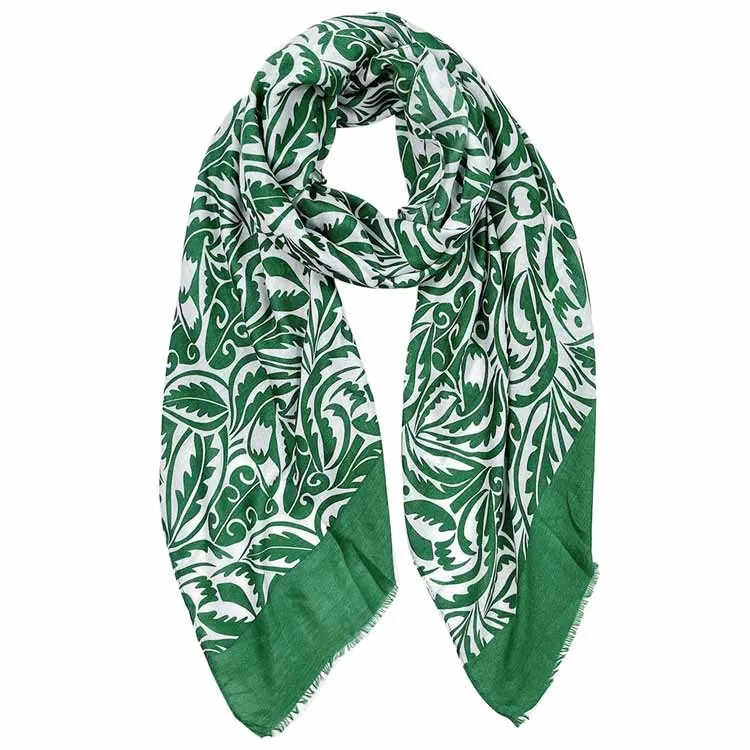 Floral Paisley Printed Oblong Scarf