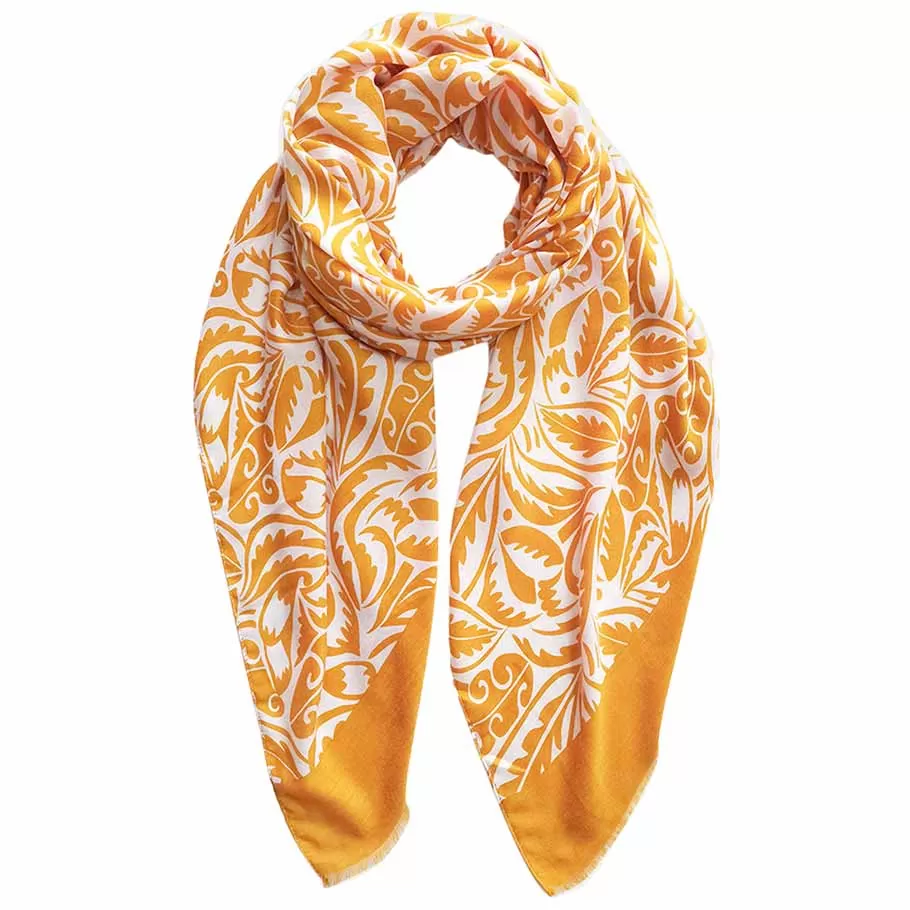 Floral Paisley Printed Oblong Scarf