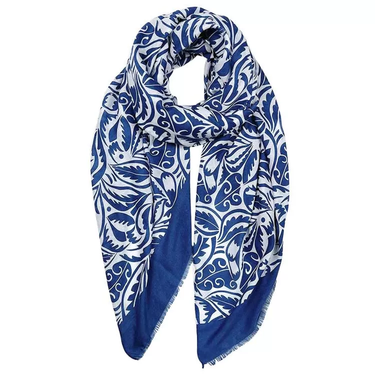 Floral Paisley Printed Oblong Scarf