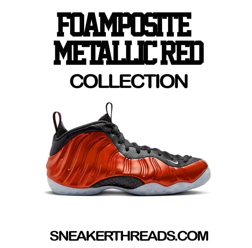 Foamposite Metallic Red Shirt - Toon - Black