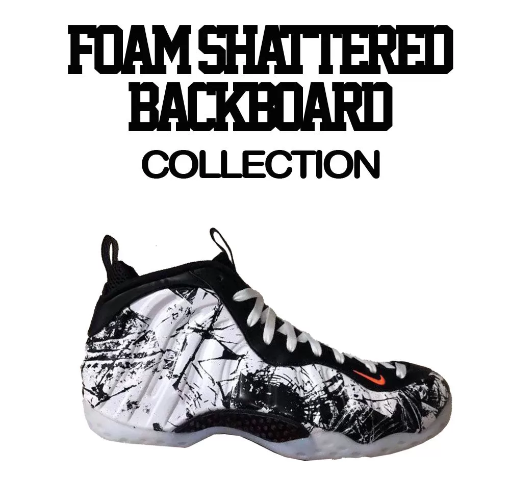 Foamposite Shattered Backboard Shirt - Stitch - White