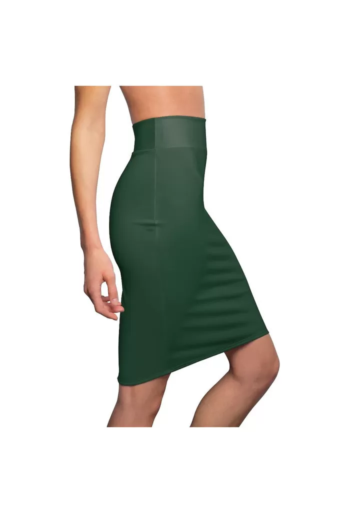 Forest Green Women's Pencil Skirt