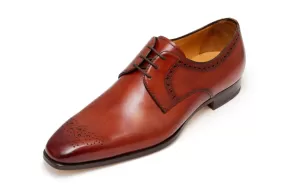 Francesco Benigno Italian Derby Shoes - Brandy