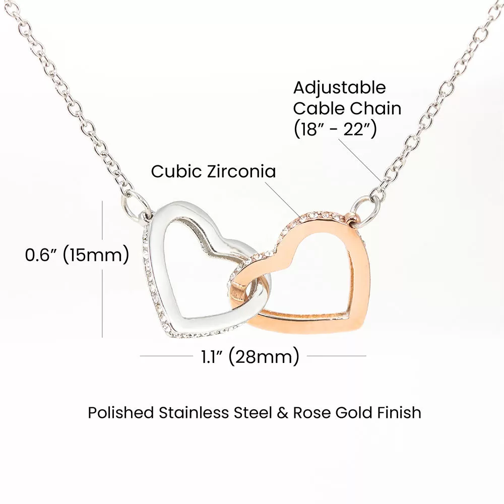 From Baby Bump To Mom Gift Interlock Heart Necklace for First Mother's Day