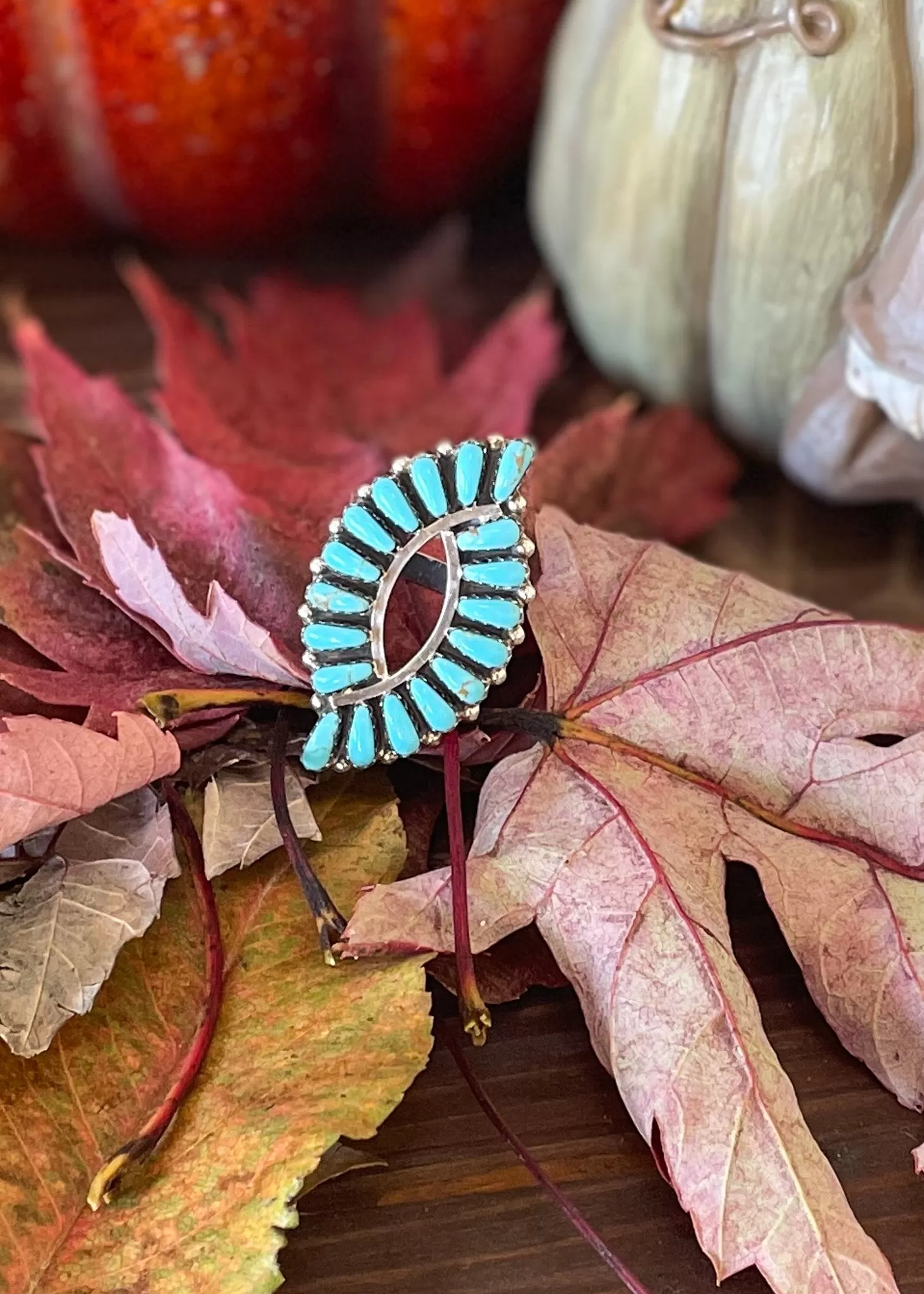 Hachita Kingman Authentic Turquoise Ring