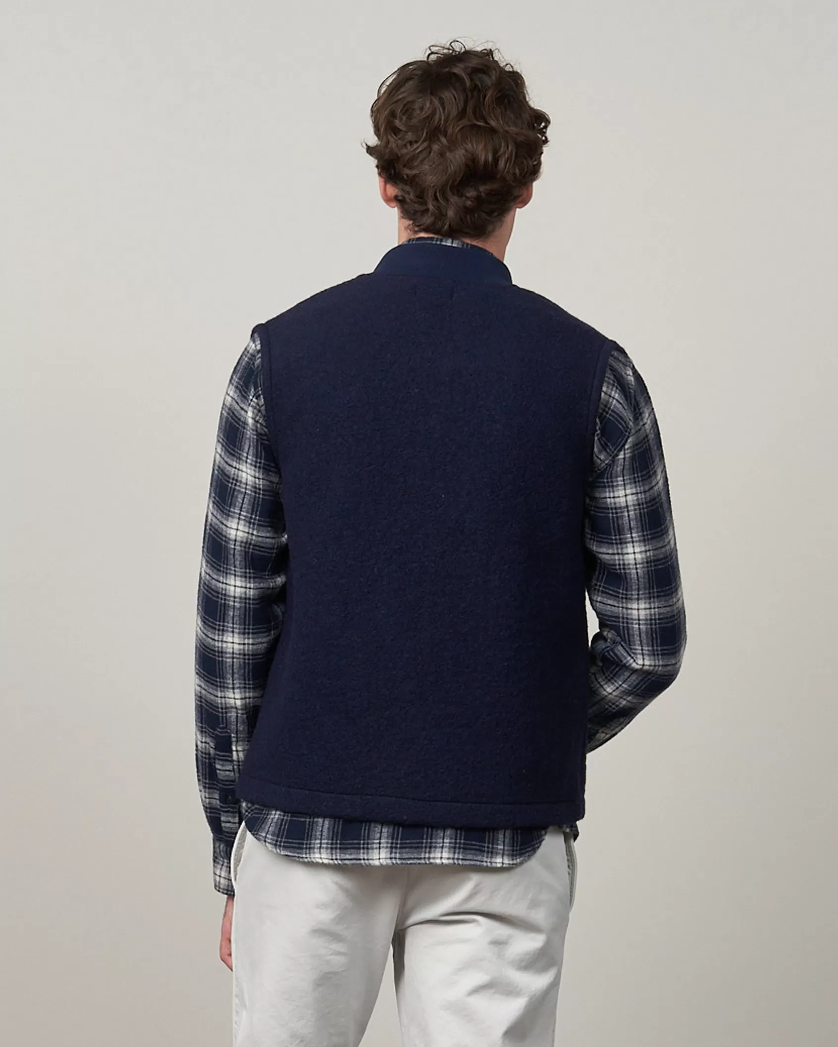 Hartford Navy Wool Vest