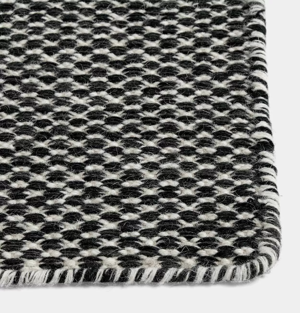 HAY Moiré Kelim Rug in Black – Various Sizes